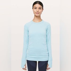 Lululemon Rest Less Pullover Blue Haze Size 10 EUC